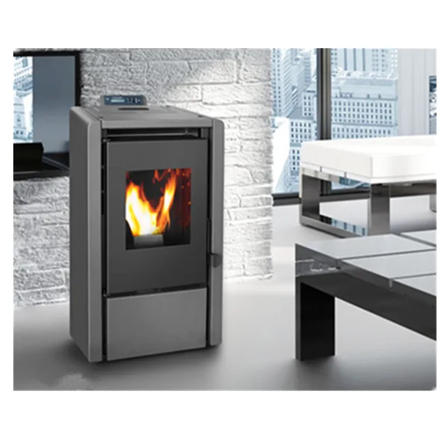 

Germany Engineer Design Smokeless 6kw air Pellet Stove Pellet Fireplace