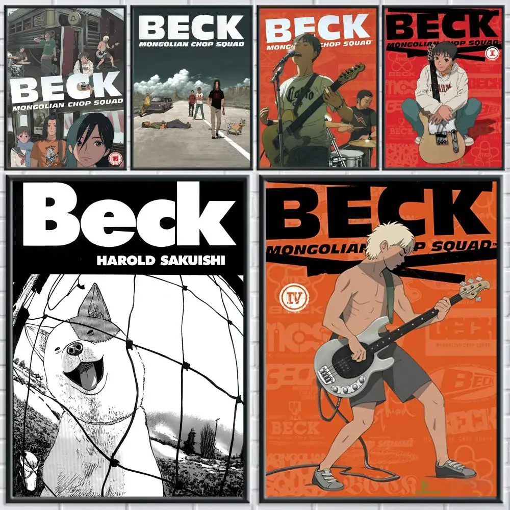 Póster de Anime B-BECK, pegatina perfecta, arte de pared autoadhesivo diseñado para espacios de comedor de oficina en casa