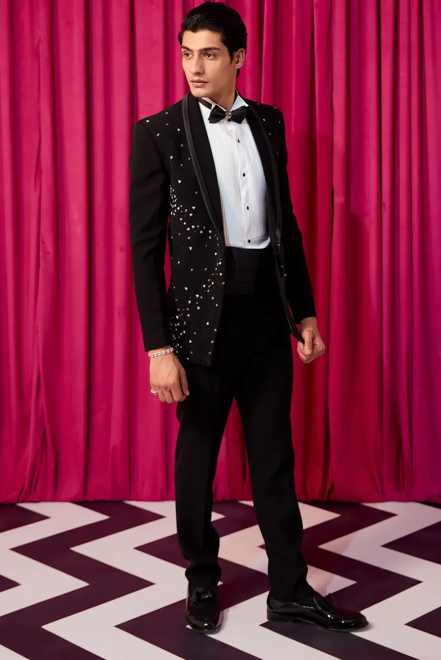 جديد بدلة الزفاف الرجالية الكريستال الرجال البدلة بدلة الحفلات سليم صالح 2-قطعة مصممة خصيصا العريس وصيف المناسبات الرسمية حجم مخصص