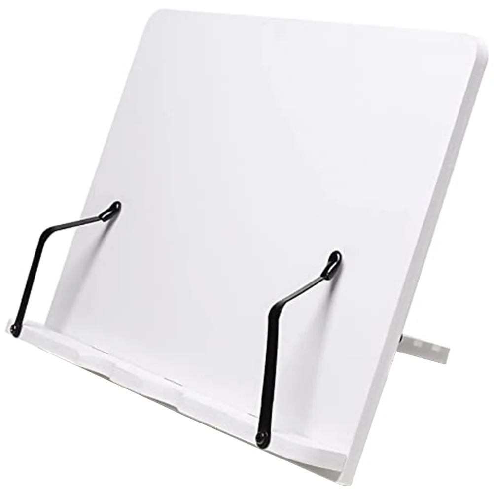 

Book Display Shelf Reading Stand Plate Holder for Bookshelf Textbook Cookbook White Stands Music