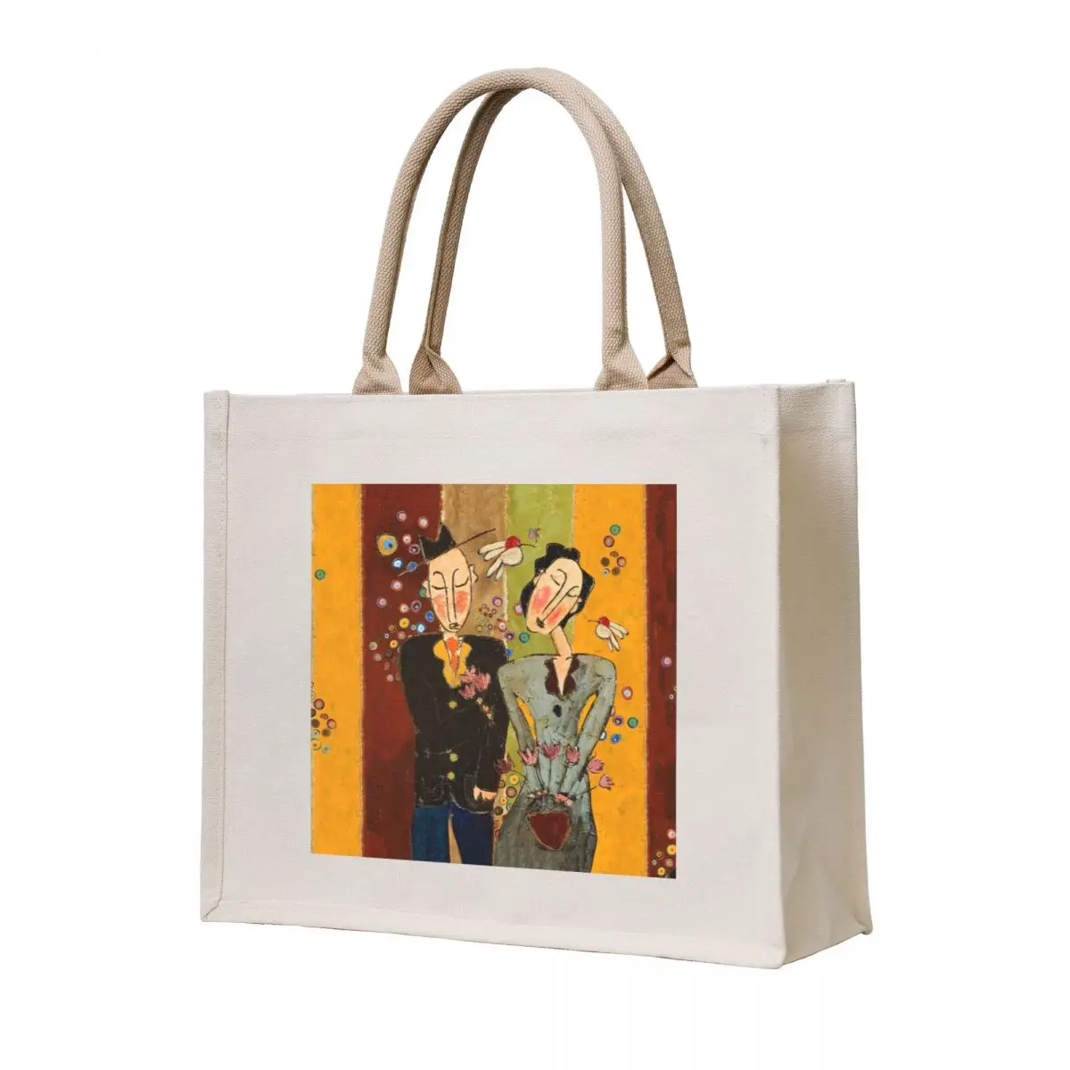 

Purple Tulip Couple Tote Bag canvas bags tote bags men Women's beach bags