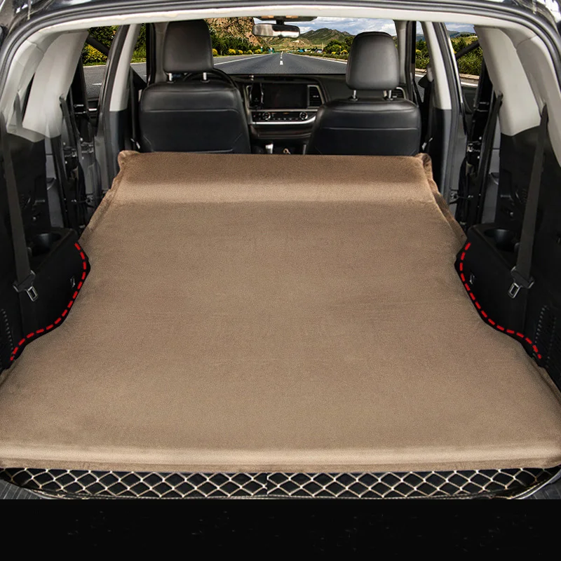 

High Quality Suede Car Bed Self-inflatable Mattress SUV Sleeping Pad Bed Camping Mat Travel Bed Self-Driving Equipment