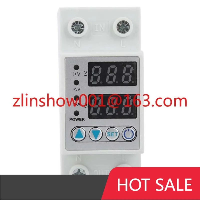 

40A 63A 230V Din-рейка Регулируемое защитное устройство от перенапряжения и пониженного напряжения Реле защиты от перегрузки по току