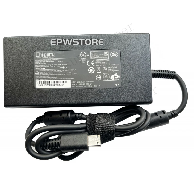 S+   Chicony 230W 19.5V 11.8A AC Adapter  Charger For MSI LEOPARD 10UG-008UK