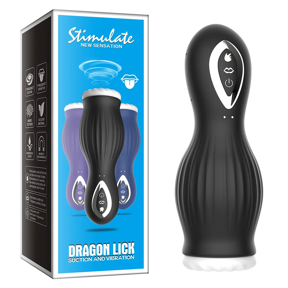 Automatic Sucking Tongue Licking Male Masturbators Oral Blowjob Pussy Masturbation Cup Vaginal Penis Vibrator Sex Toys for Men view 5