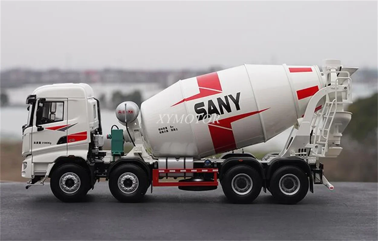 1:24 SANY Concrete Mixer Cement tanker Truck 8*4 Diecast Model Car Truck Kids Toys Hobby Gifts Collection Ornaments Display