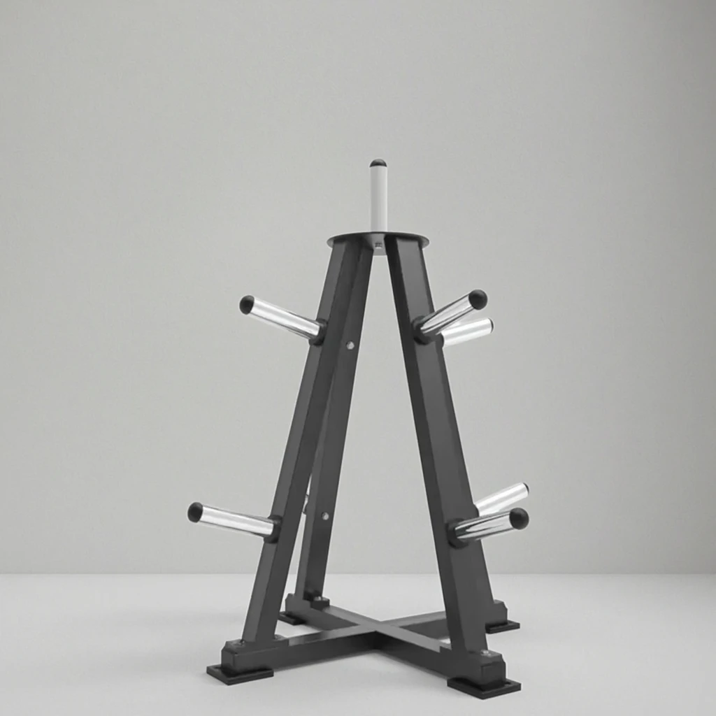 ชั้นวางแผ่นน้ำหนักเหล็กกันกระแทกสำหรับอุปกรณ์ฟิตเนสในโรงยิม