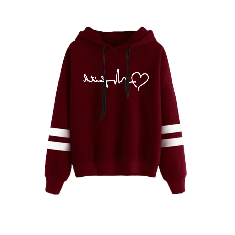 عرض ساخن لعام 2025 كنزات نسائية بقلنسوة عالية الجودة وأكمام طويلة بلوزات خريف/شتاء للسيدات موضة حضرية غير رسمية بلوفر دافئ