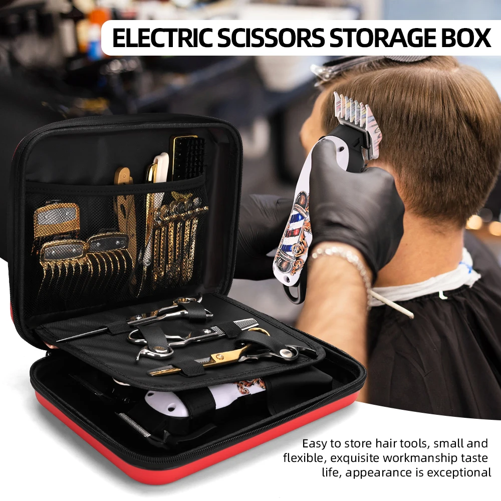

Barber Shop Storage Box Portable Large Capacity Travel Style Storage Box Hairdressing Comb Scissors Tools Storage Box