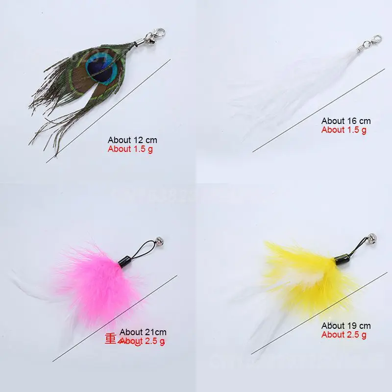 Cat Toy Replacement Head Bells Freely Change Combinations Multi-type For Cat Stick Telescopic Rod Tools