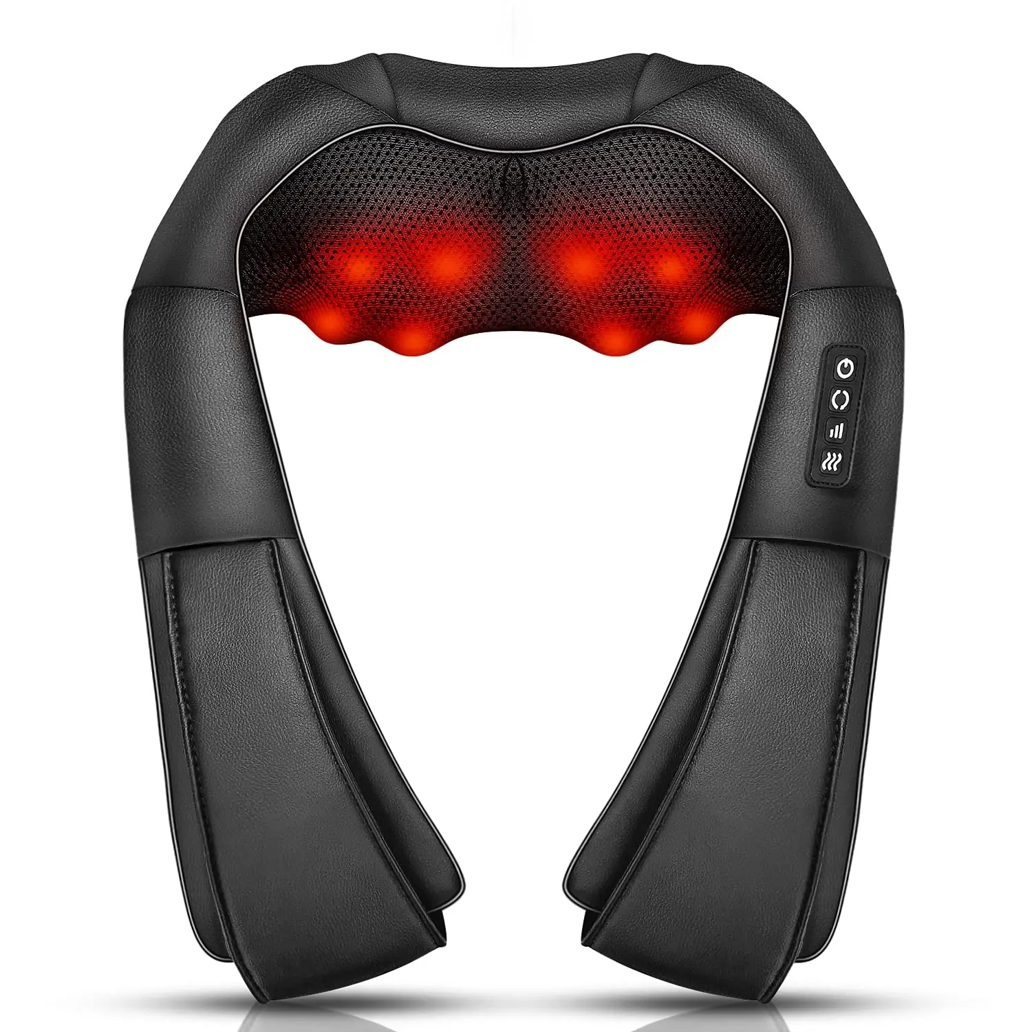Neck and Shoulder Massager with Heat, Rechargeable Shiatsu Deep Tissue Scarf Like Massager for Back Pain Relief