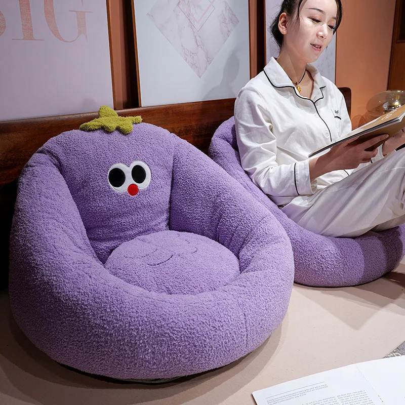 

Adult Big Eye Eggplant Cushion Soft Pad For Bedroom Bay Window Sofa Living Room Office Cute Pillow