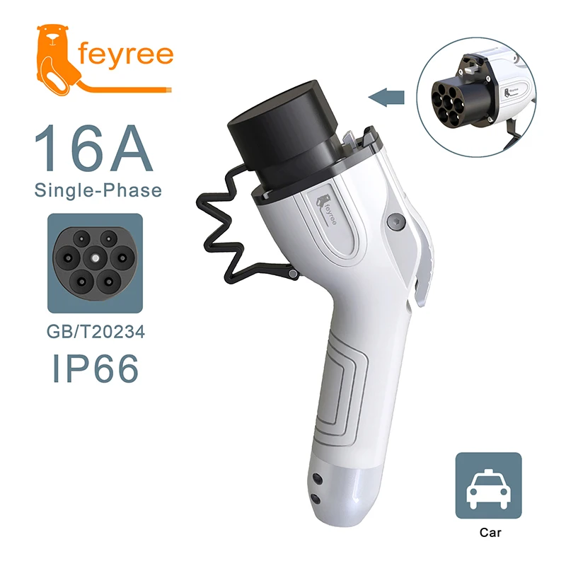 EVSE Car Charger Plug Female Car Side GB/T Adapter 16A 32A 1 Phase 3 Phase for Electric Vehicle Charging Station