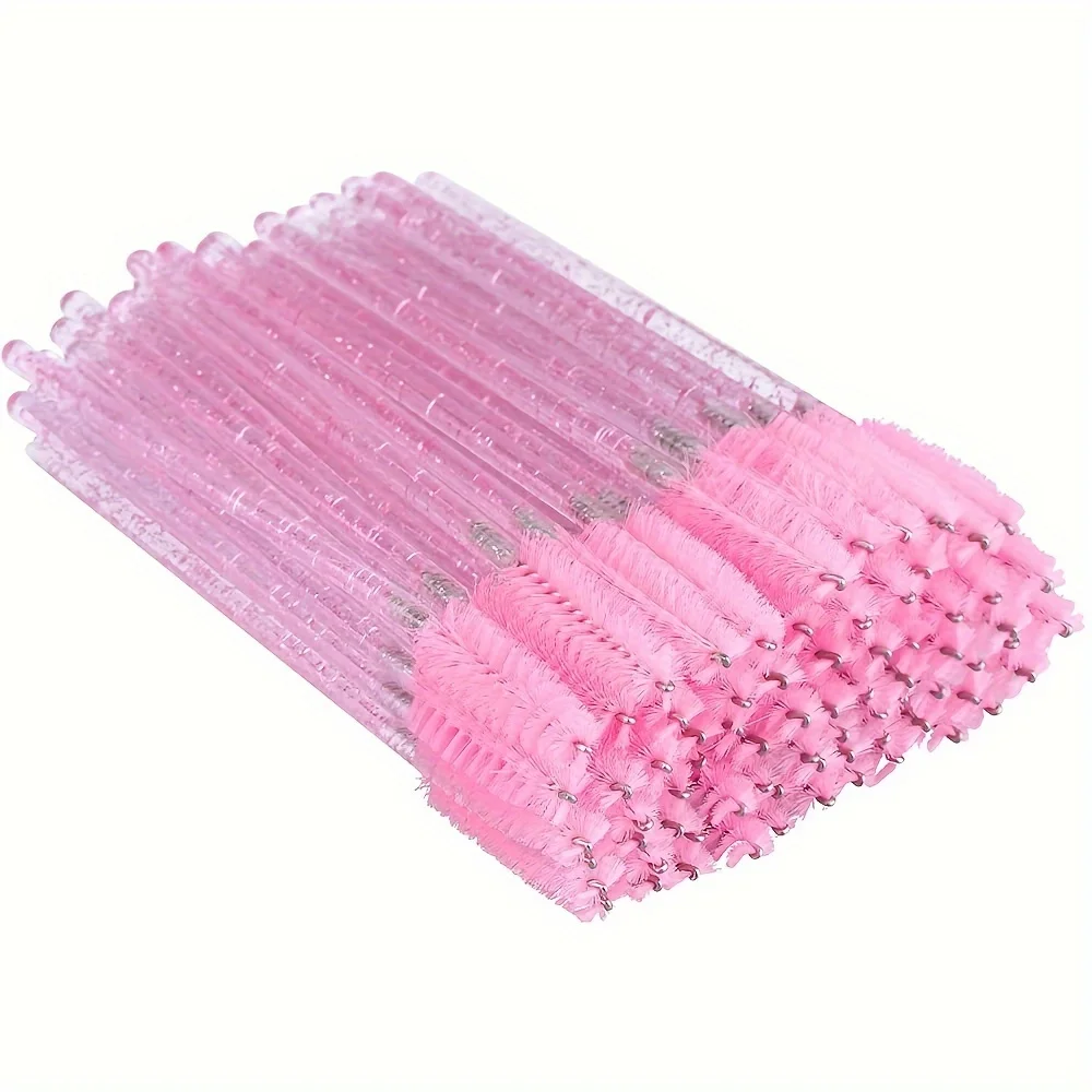 50pcs Disposable Eyelash Mascara Brushes Soft Polyester Bristles Elegant Beauty Accessories Eyelash Extensions Eyebrow Styling