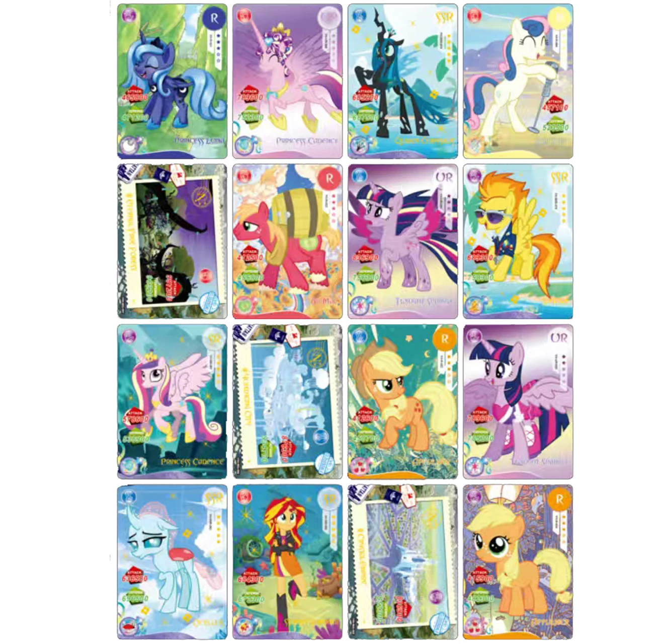 بطاقة ماي ليتل بوني توايلايت سباركل أبل جاك رينبو داش فلاترجوي نادر مجموعة بطاقات ديكور غرفة الهدايا للحفلات