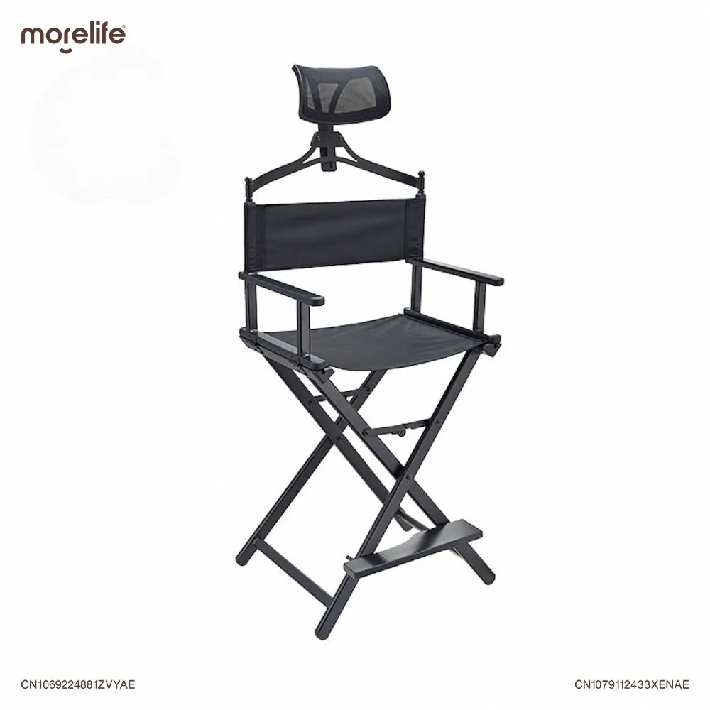 

Modern Portable Aluminum Director Chairs Headrest Portable Artist Manager Folding Makeup Chair Outdoor Space Saving Furniture K1