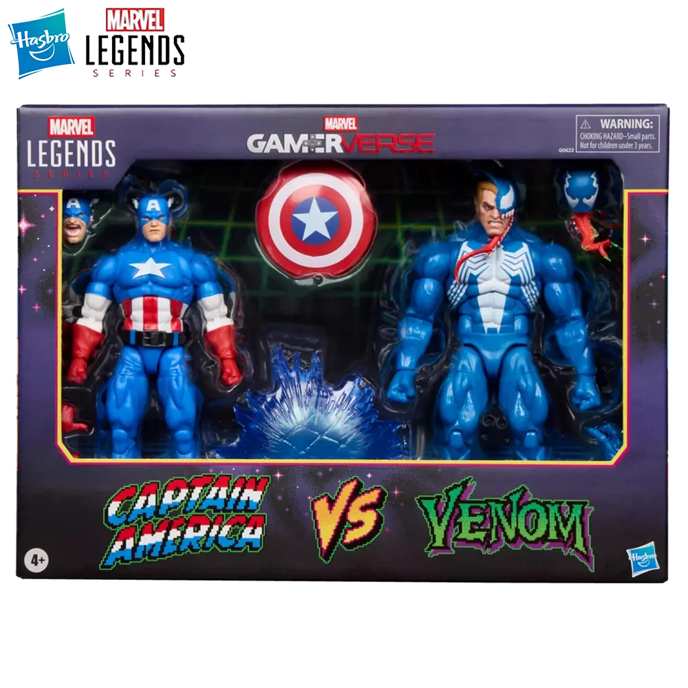 

[In-Stock] Hasbro Marvel Legends Series Gamerverse Captain America vs Venom 2-Pack 15cm Comic Action Figure Model Toy Gifts