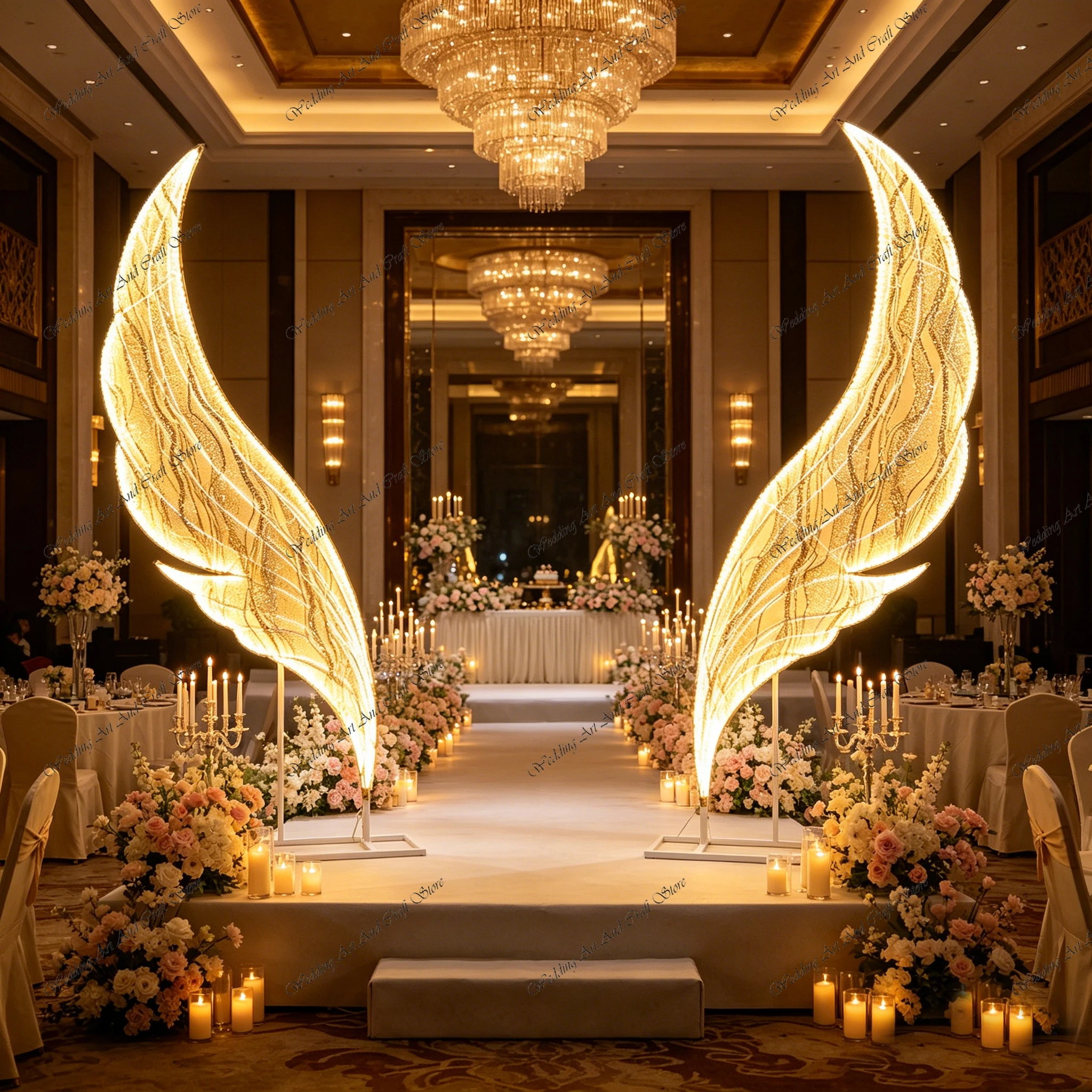 2pcs/Pair f30 Wedding Stage Open Wings Butterfly Aisle Lighting Wedding Entrance LED Light Events Party Background Decor ivy953
