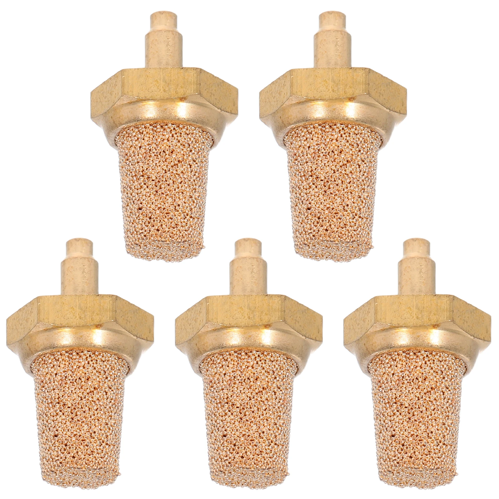 

5pcs Stage Machine Filter M5 Copper Air Nozzle Replacement Pneumatic Brass Muffler For Generators Oil Tube Fog Machine