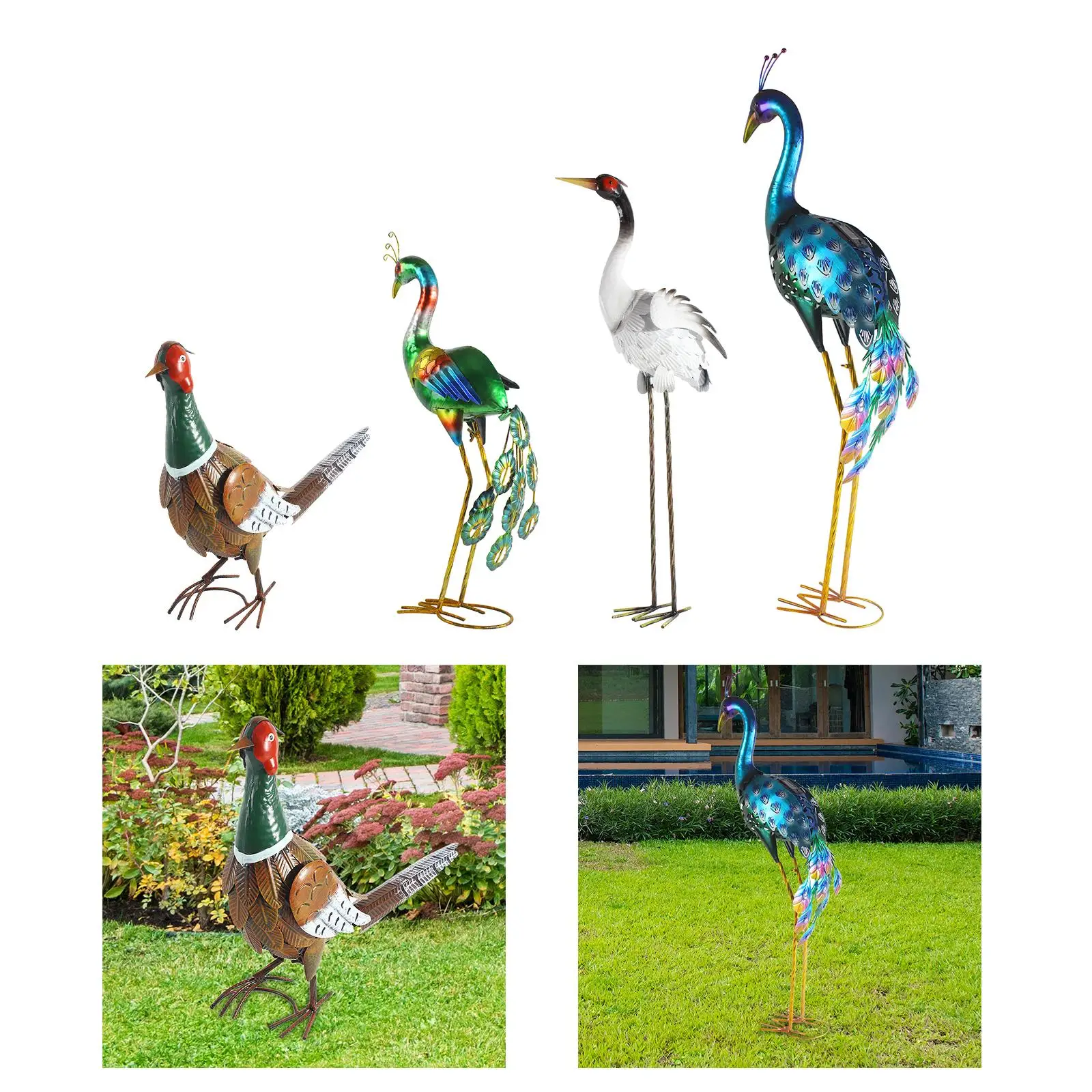

Animal Sculpture Portable Hand Painted Outdoor Figurine Garden Statue Yard Art for Decoration Beach Porch Flowerbed Sidewalks