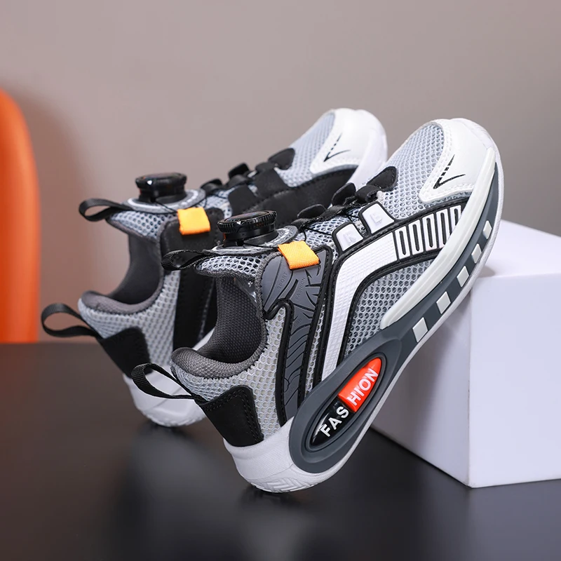 

Hot Selling Child Casual Shoes Fashion Breathable Comfort Soft Sneakers Boys Girls with Knob Buttons Outdoor Fitness and Tennis