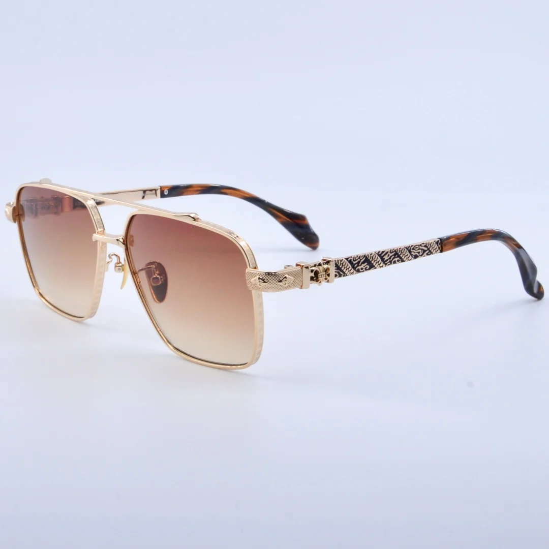 

2025 New Women's Fashion Outdoor Anti UV Gradient Sunglasses Men's Retro Classic Titanium Alloy Pilot Outdoor Sunglasses UV400