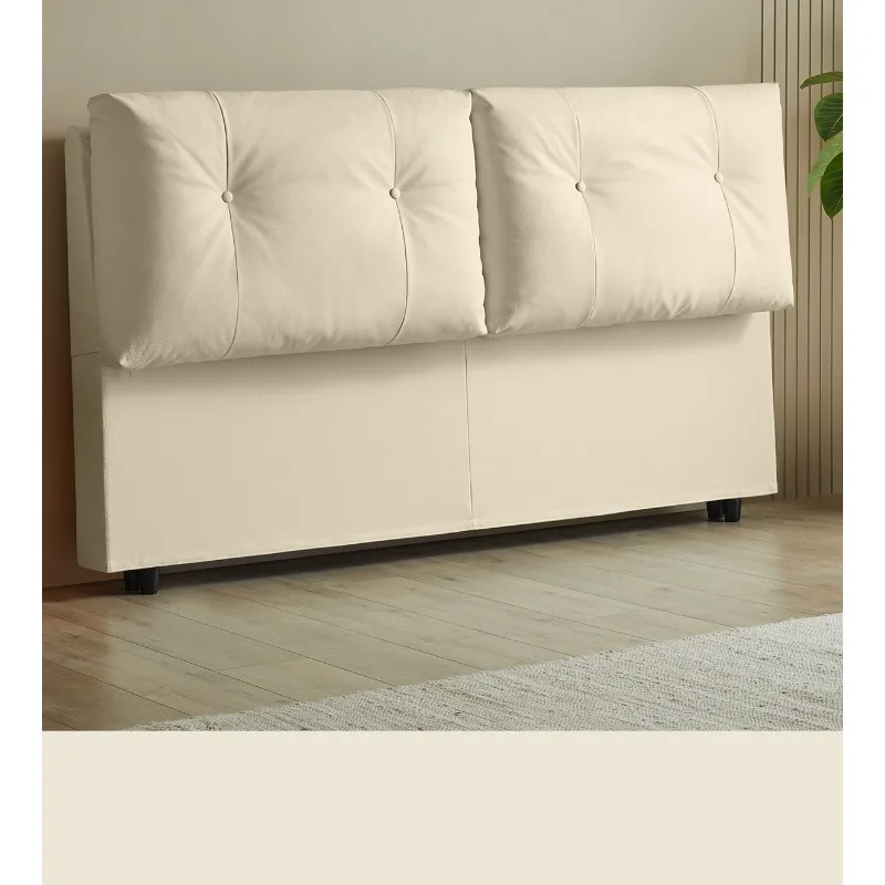 Panda Sleep 2026 New Solid Wood Headboard, Backrest, Integrated Floor-to-Earth Leather Modern Simple Soft-Wrapped Headboard