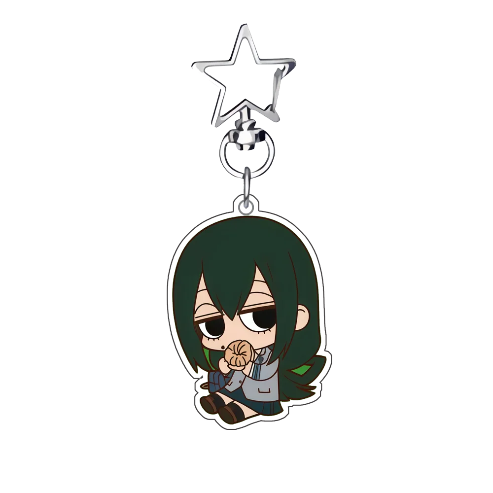 Acrylic Q version character Keychain for My Hero Academia Bakugo Izuku Tsuyu Eijiro Anime Decoration Collection lovely Gift view 5