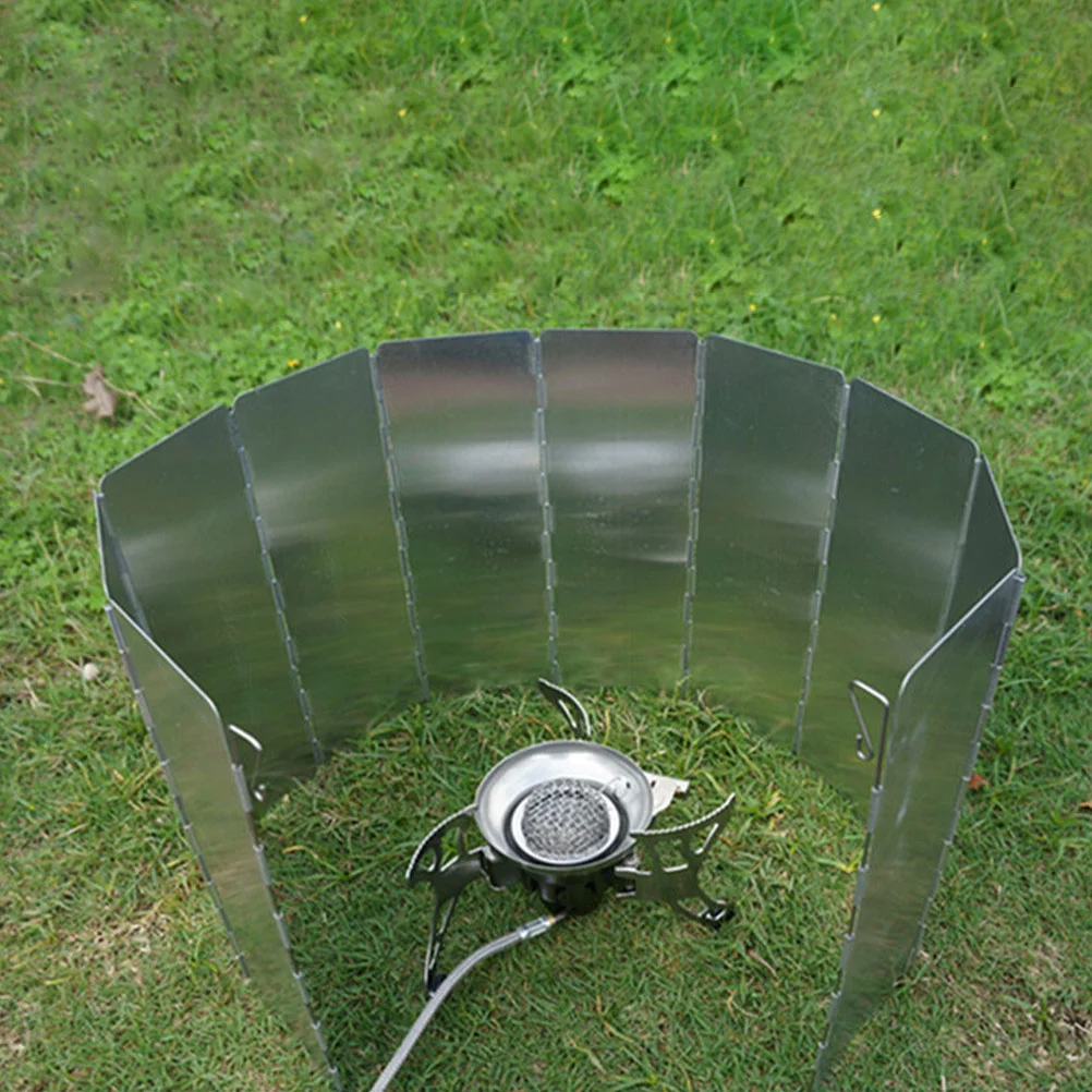 Portable Stove Wind Screen Pot Windshield BBQ Supplies Foldable Windscreen for Outdoor