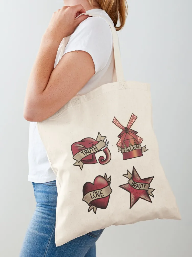 

Moulin Rouge Freedom Beauty Truth Love Tote Bag Lady bag tote bag men's shopper woman cute pouch