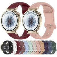 18mm 20mm 22mm Women Flower Engraved Watch Strap For Garmin Venu 3S 2S/Vivoactive 4S 3S/Forerunner 265S 255S Silicone Band