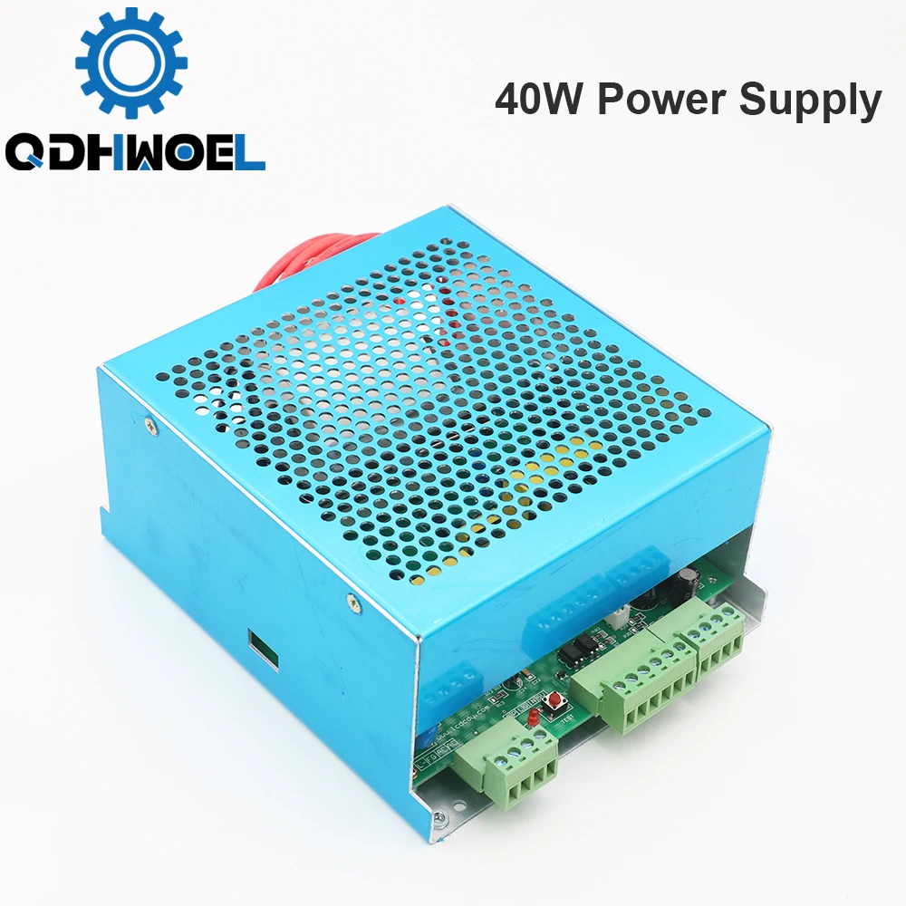 QDHWOEL  40W CO2 Laser Power Supply  110V/220V for Laser Engraving Cutting Machine