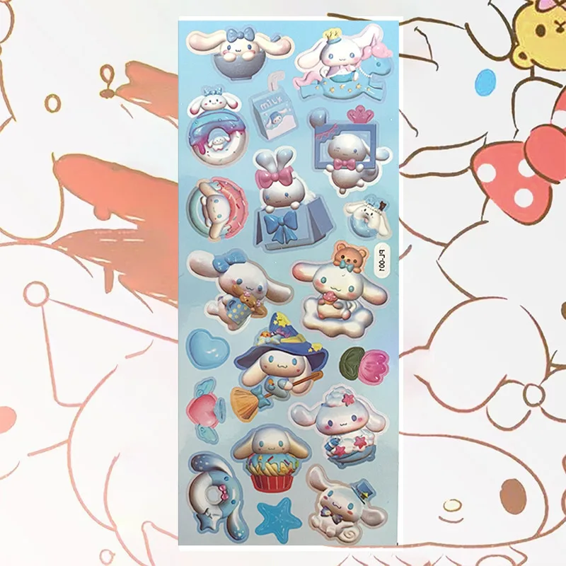 Imagem -04 - Cinnamoroll Olá Kitty 3d Adesivos Sanrio Melodia Pochacco Scrapbooking Diário Faça Você Mesmo Adesivo Decorativo Etiqueta Album Stick Presente 60 Pcs Lote