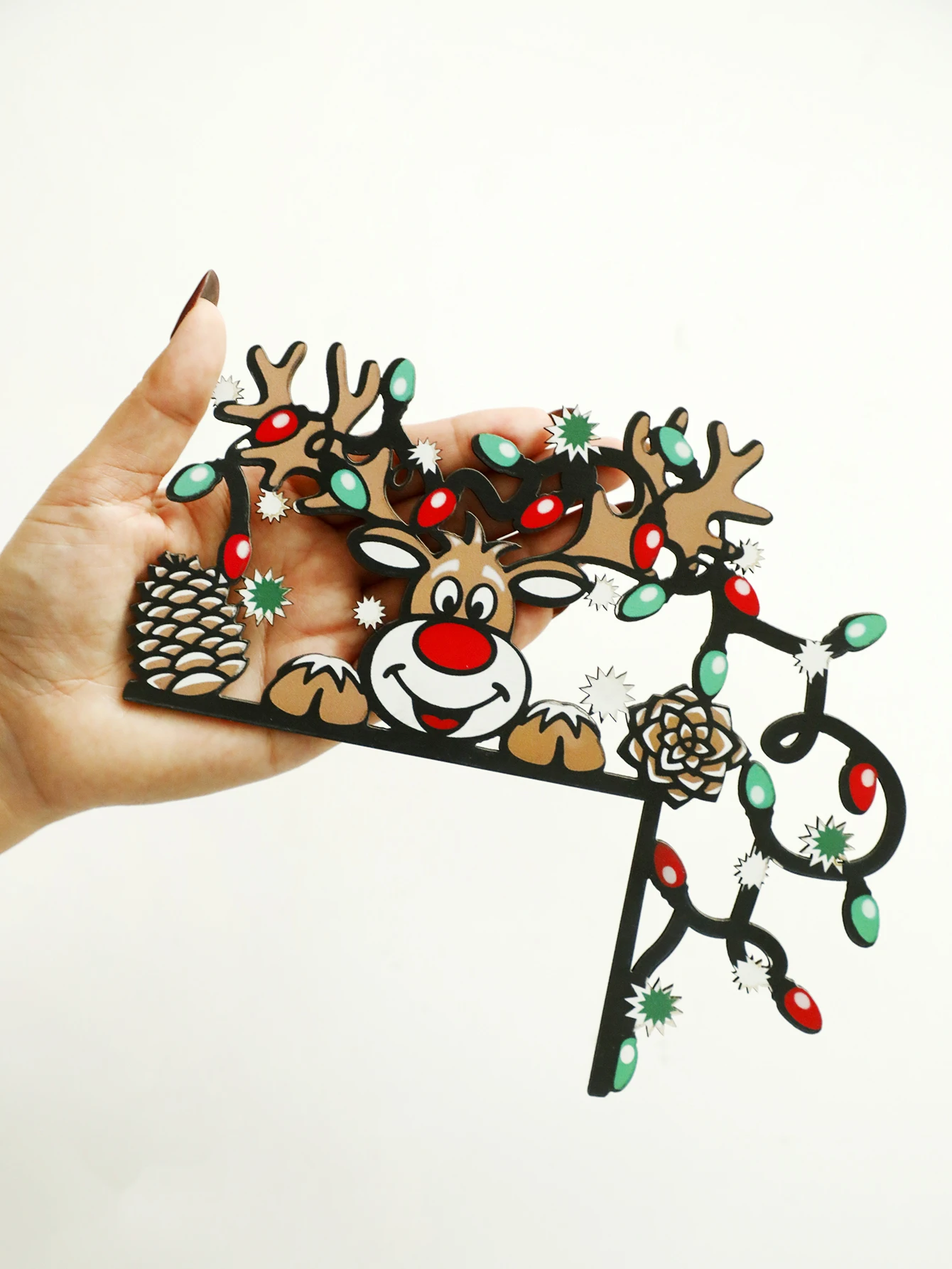 Christmas Reindeer Door Corner - Home Decor Wallpaper ulasan dan harga