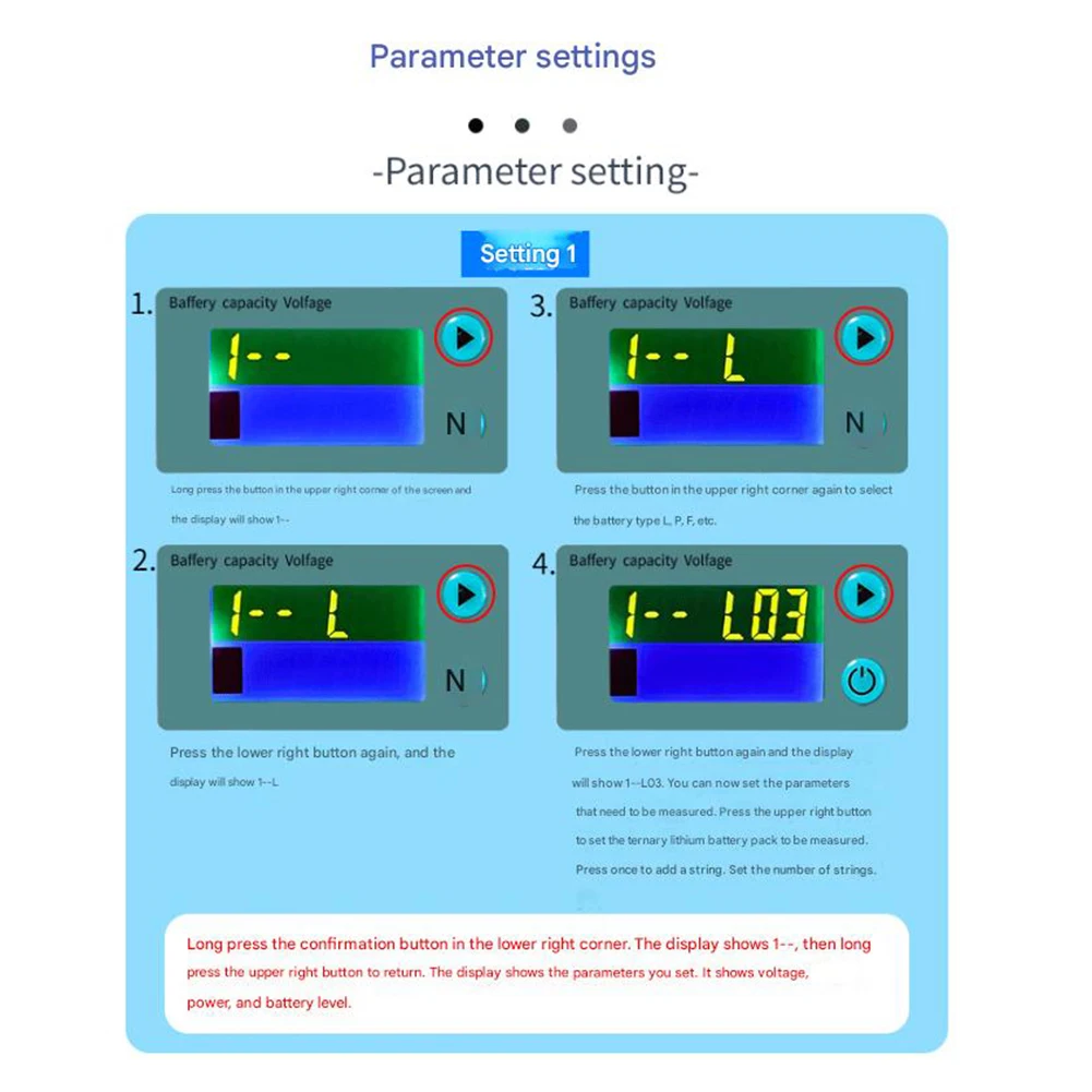 

Battery Testing Lithium Battery Tester Battery Voltage Display Color LCD Display Compact Design Long-lasting Switch