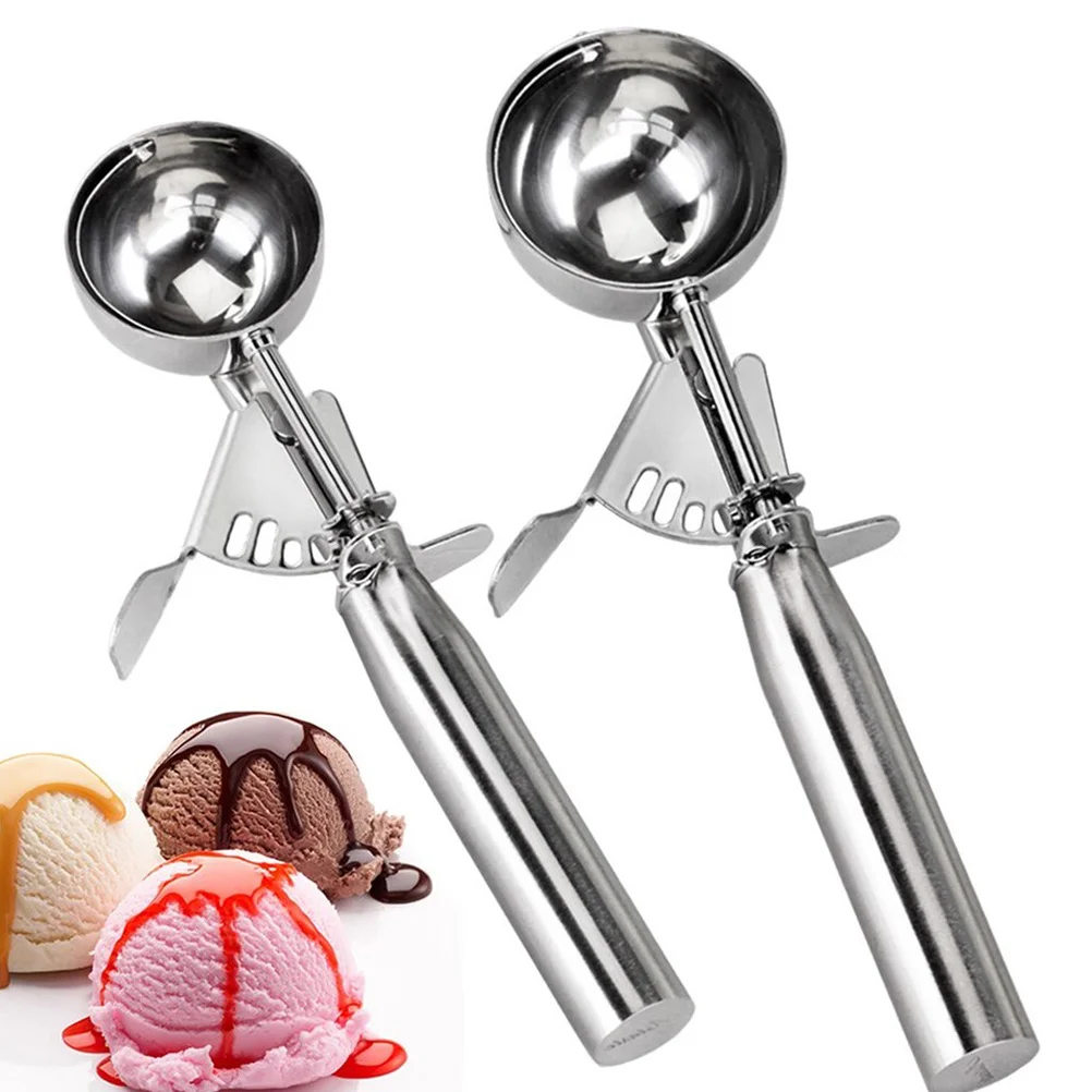 ที่ตักไอศกรีมสแตนเลส ขนาดเล็ก ใช้ตักแป้งคุกกี้ มัฟฟิน เนื้อ ลูกแตงโม ทำความสะอาดง่าย ของขวัญ ช้อนตักไอศกรีม