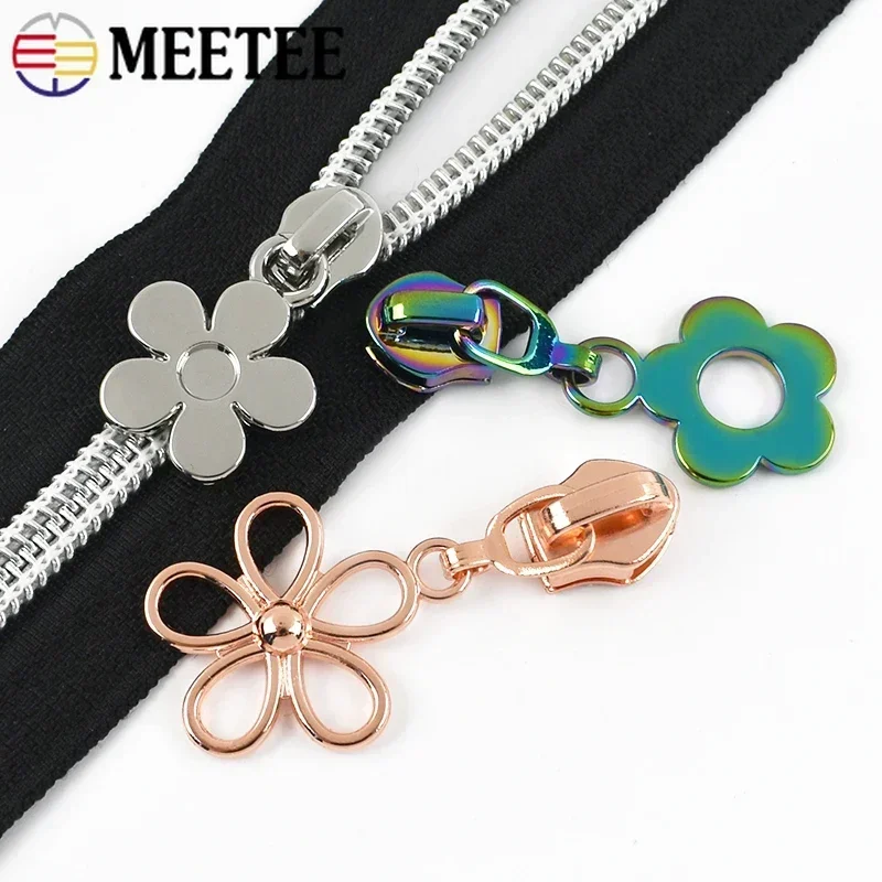 5-20Pcs 5#Replacement Nylon Zipper Slider Bag Pocket Zippers Pulls Clothes Jacket Zip Heads Repair Kits DIY Sewing  Accessories