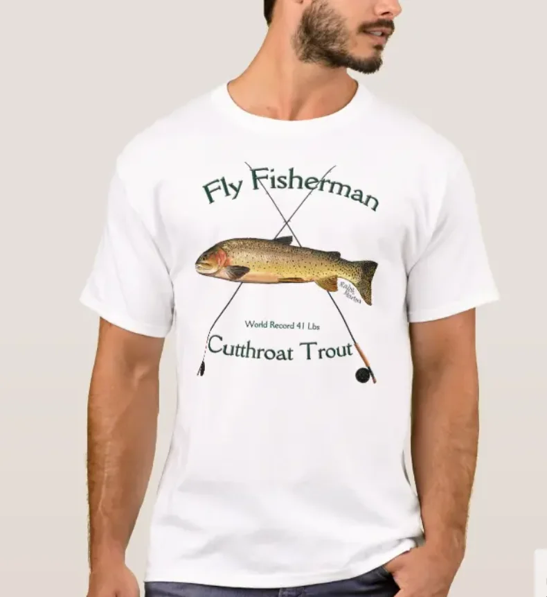 

Cutthroat Trout Fishing Fisherman Angler Gift T-Shirt. Summer Cotton Short Sleeve O-Neck Mens T Shirt New S-3XL