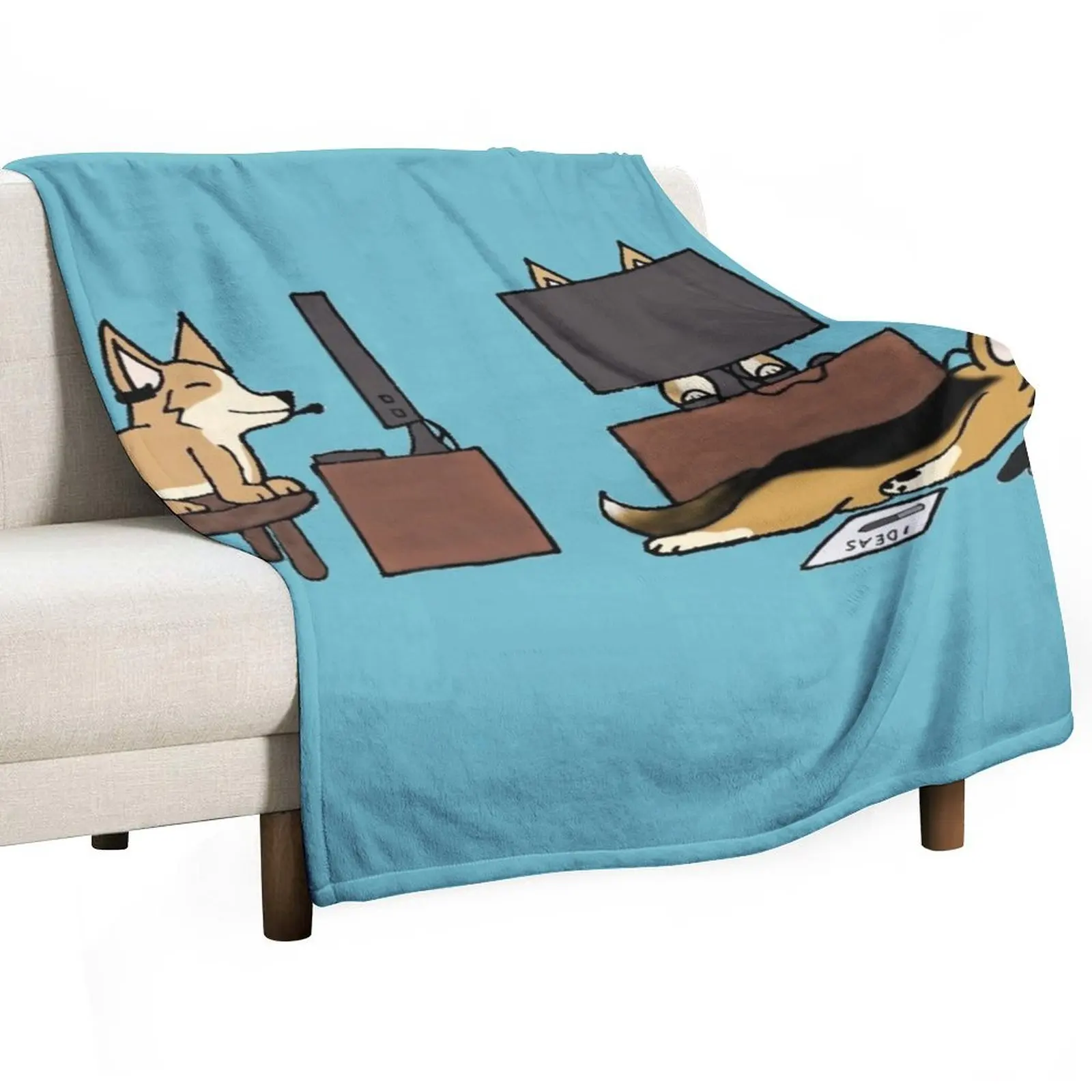 

Computer Science Corgis Throw Blanket Designers Hair valentine gift ideas Shaggy Blankets