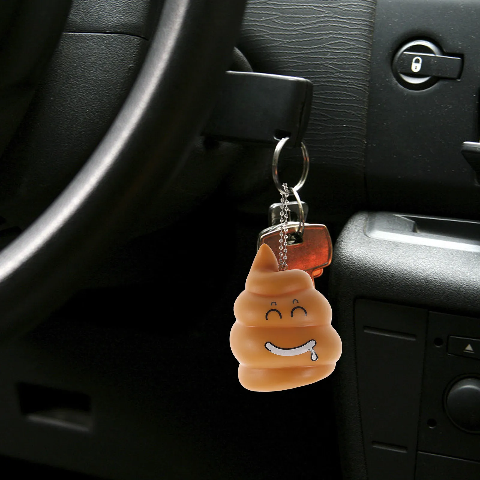 

4Pcs Poop Keychain Pendant Unique Creative Hanging Ornament Funny Prank Gift for Bag Backpack Handbag Stress Relief