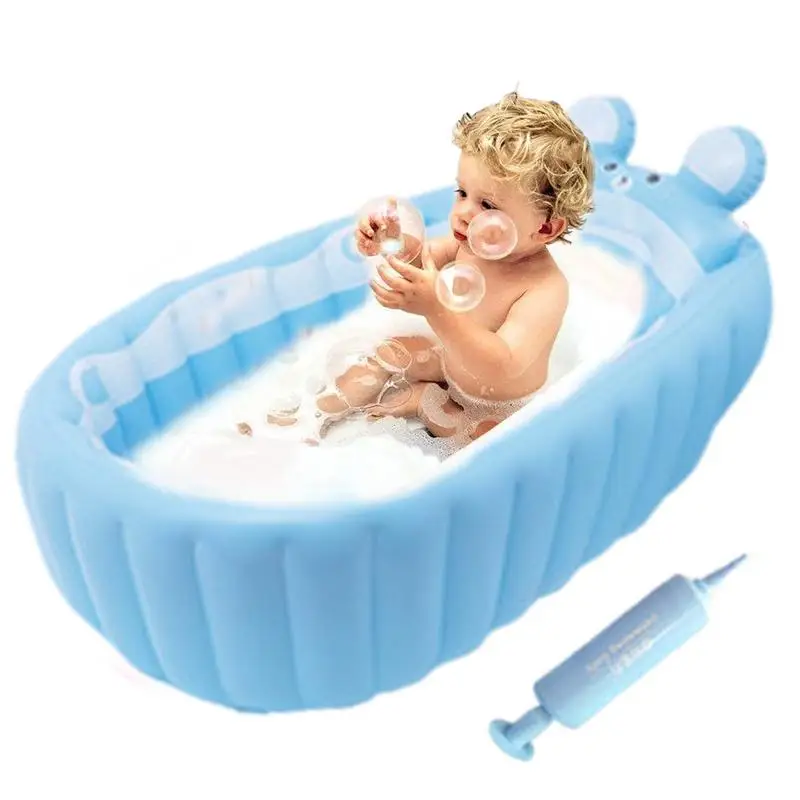 Inflatable Bathtub For Toddler Non Slip Travel Bathtub With Air Pump Non Slip Travel Bathtub Collapsible Kids Thick Foldable