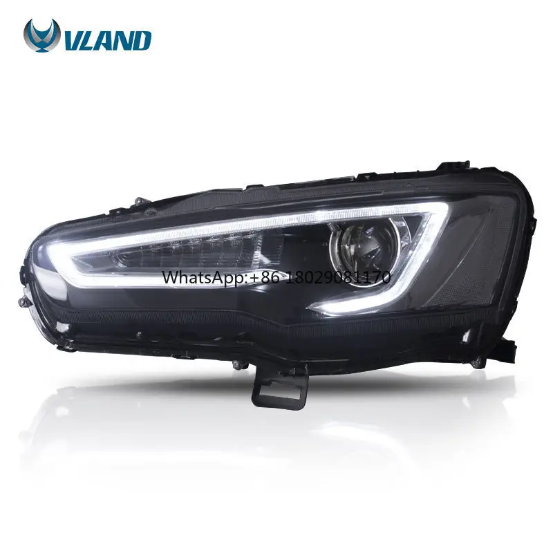 Headlights LED Sequential Turn Signal & Demon Eyes Headlamp 2008-2017 For Mitsubishi Galant/Lancer Audi A5 Style Auto Part