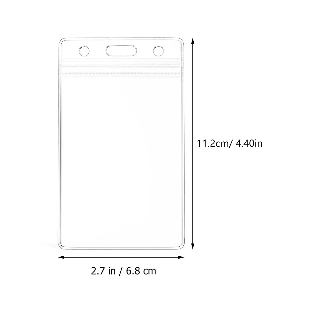 

20Pcs Plastic Id Badge Holder Clear Waterproof Card Sleeve for Ids Credit Cards Name Cards Wear-Resistant Reusable Storage