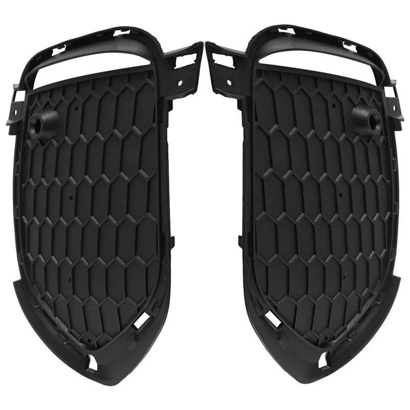 ABSE-1 Pair Car Front Bumper Fog Light Grille Cover LH+RH Black 51118064635 51118064636 For BMW X5 F15 M Style Sport