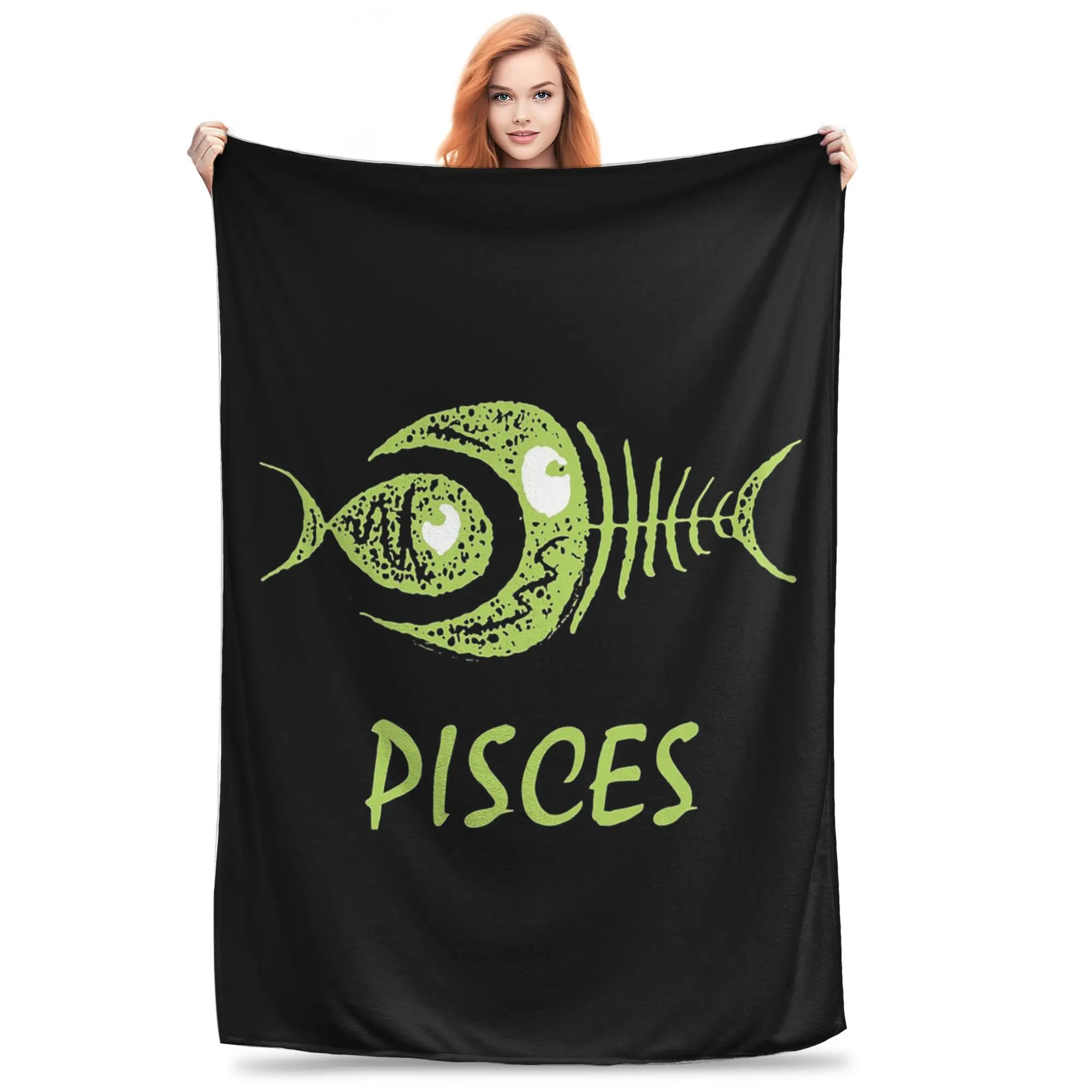 

Merry Zodiac 11- Pisces 2 Blankets Multi-function Fleece Sofa Throw Blanket for Couch Bedding Outdoor Throws Bedspread Quilt