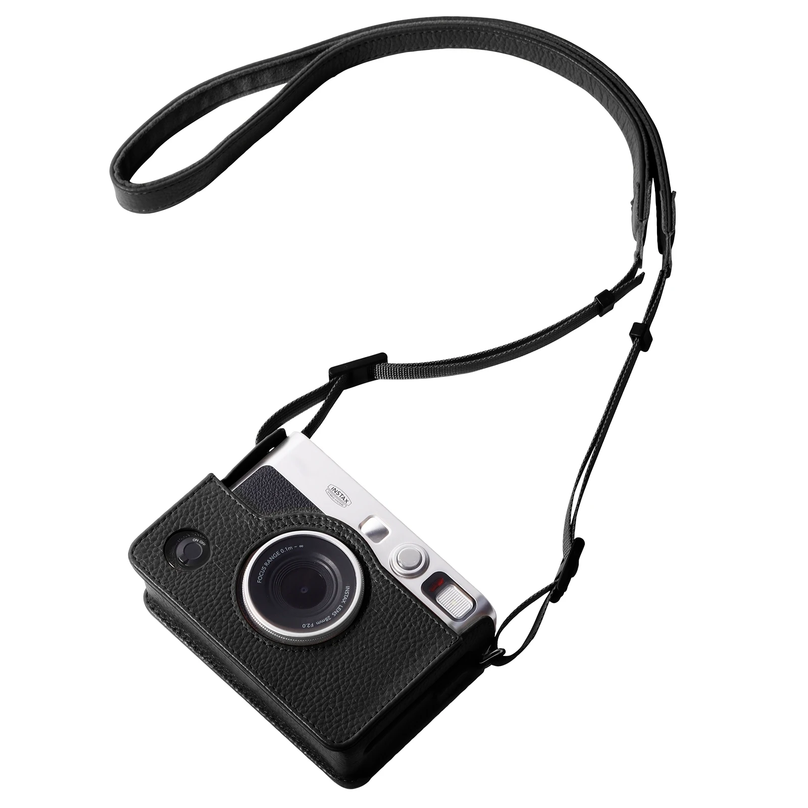 

For FUJIFILM instax mini Evo Full Body Camera Genuine Leather Case Bag with Strap