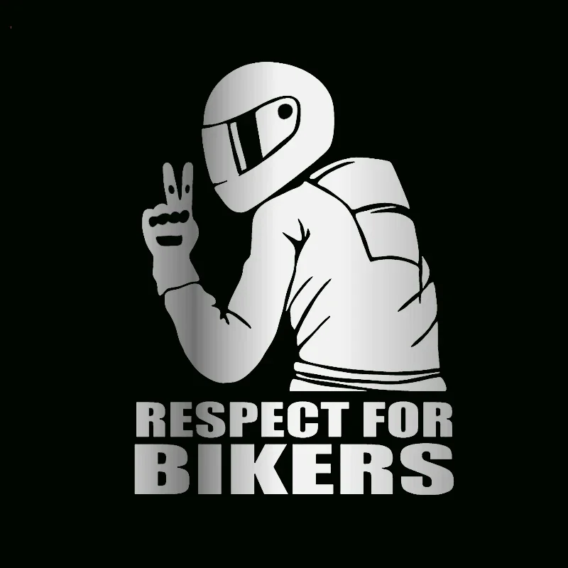 3D Motorcycle Sticker Respect for Bikers Reflective Car Moto Auto Decal Funny JDM Vinyl styling Decal Stckers