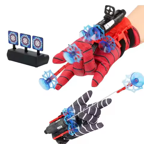Spider Web Shooter Glove Plastic Superhero Launcher Set Funny Birthday Gifts Halloween Carnival Cosplay Props Christmas Outfits