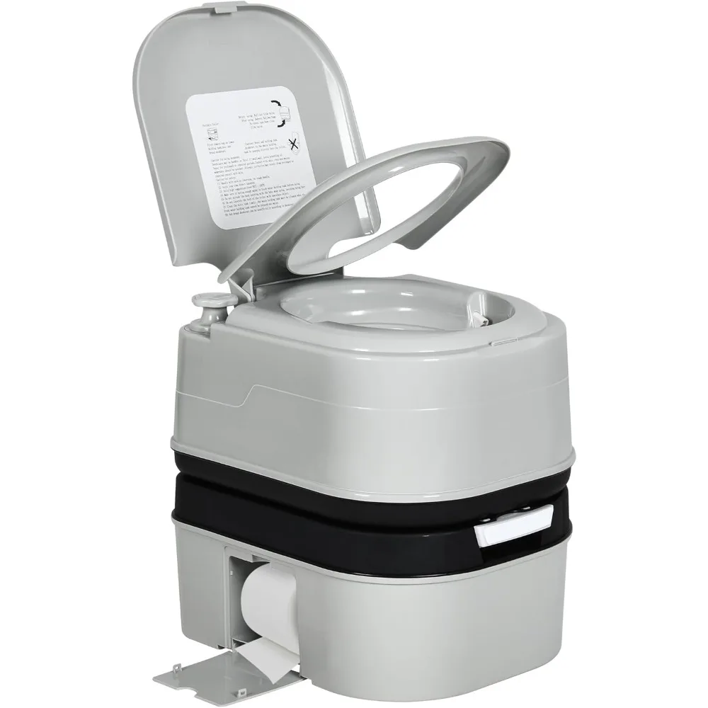 

Portable Toilet 6.34 Gallon Camping Porta Potty with Paper and Detergent Collection Leak-Proof Outdoor RV Porta Potty, Handle P