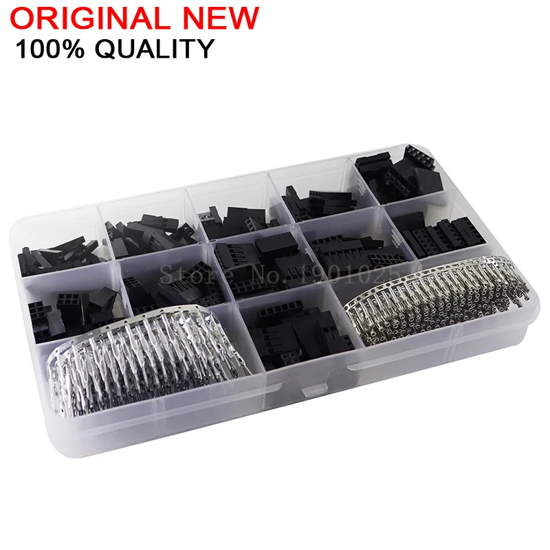 620PCS Dupont Connector 2.54mm, Dupont Cable Jumper Wire Pin Header Housing Kit, Male Crimp Pins+Female Pin Terminal Connector